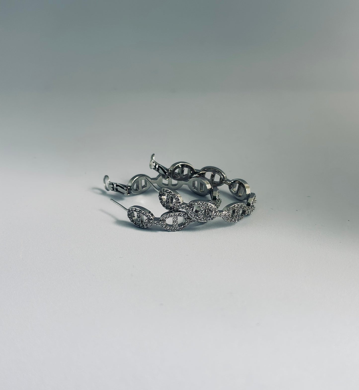 Hoop Zircon earrings (Hermes) style