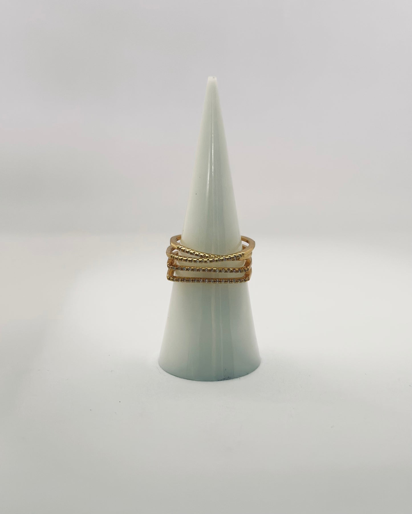 Cross Equal Zircon Ring